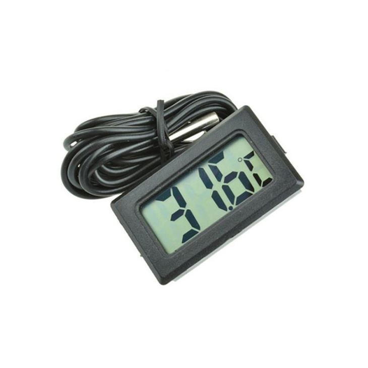 LCD الالكترونية للأسماك المياه الكاشف ميزان الحرارة الرقمي حوض السمك مع 1 متر سلك أسود